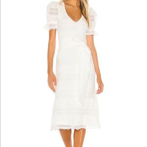 Tularosa Quinn MIDI Dress White